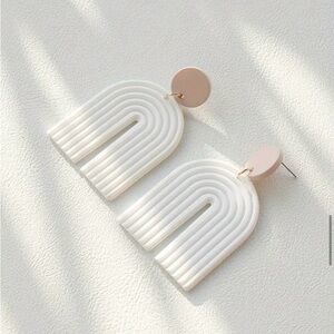 Acrylic Texture Rainbow Dangle Women Jewelry Earrings